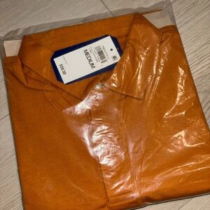 Orange Pima Polo Shirt Medium NWT